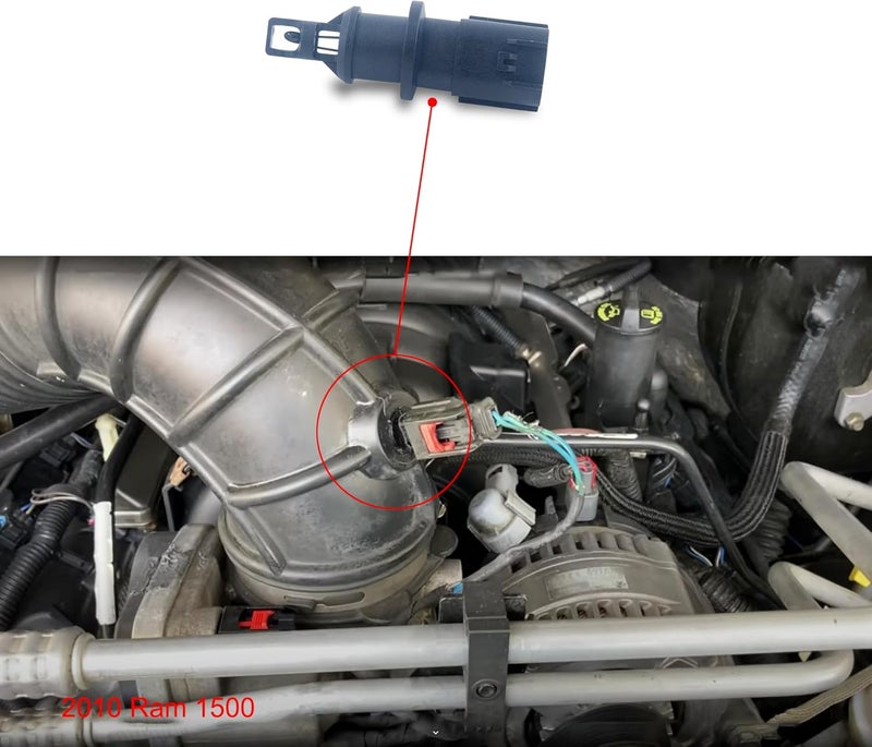 Sheisor Intake Air Temperature Sensor, Air Temp Intake Sensor Compatible with Jeep Liberty Compass Grand Cherokee Patriot Wrangler, Caliber Caravan Challenger Charger Magnum, 300 PT Cruiser Sebring - Image 4